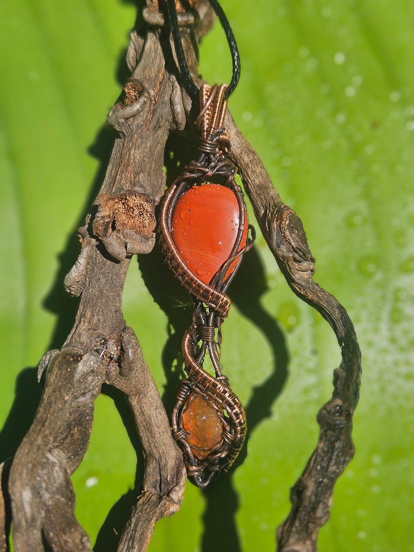 Ember Spirit Pendant – Carnelian, Red Jasper & Copper