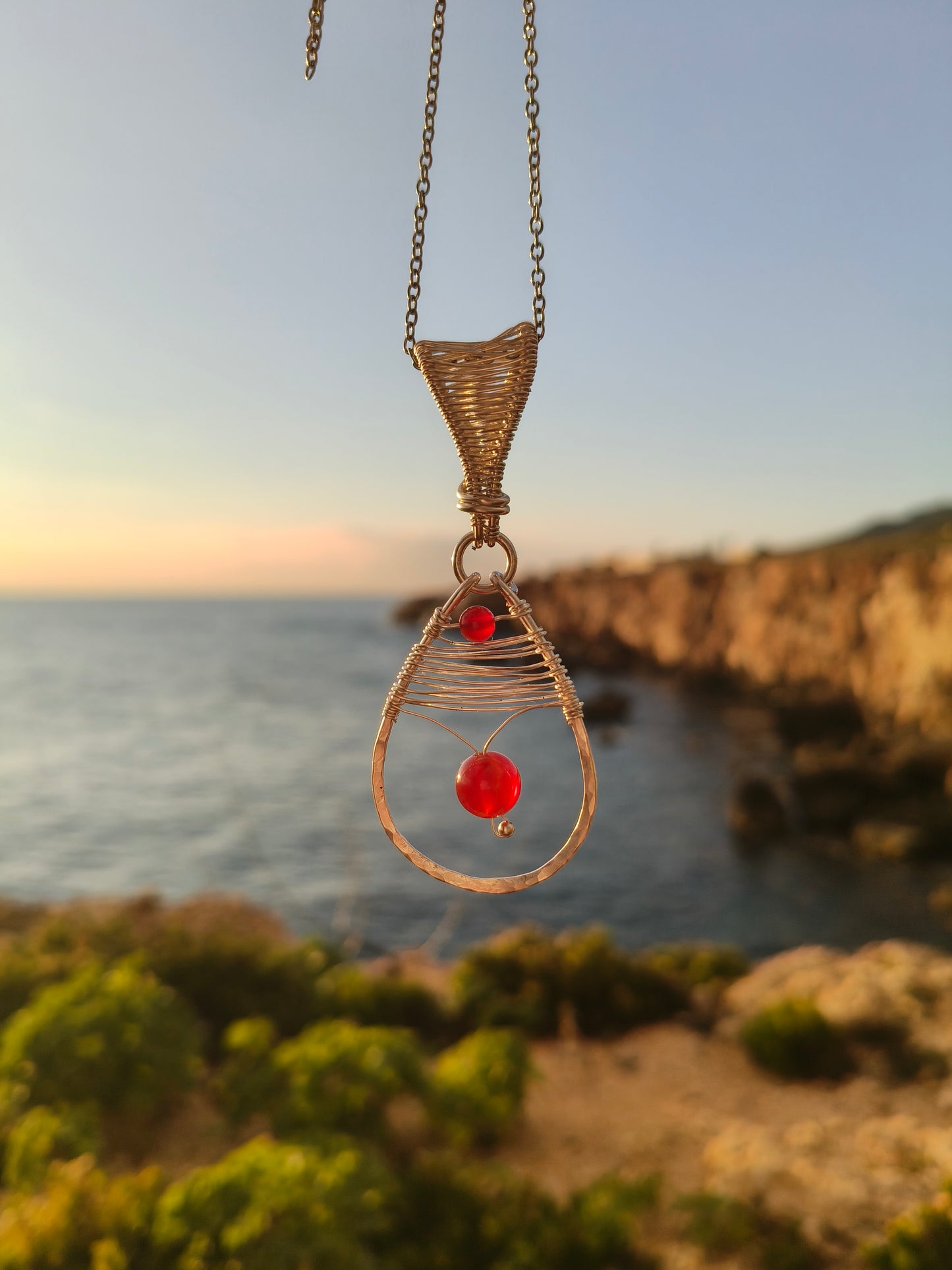 Sun Pulse Carnelian Pendant