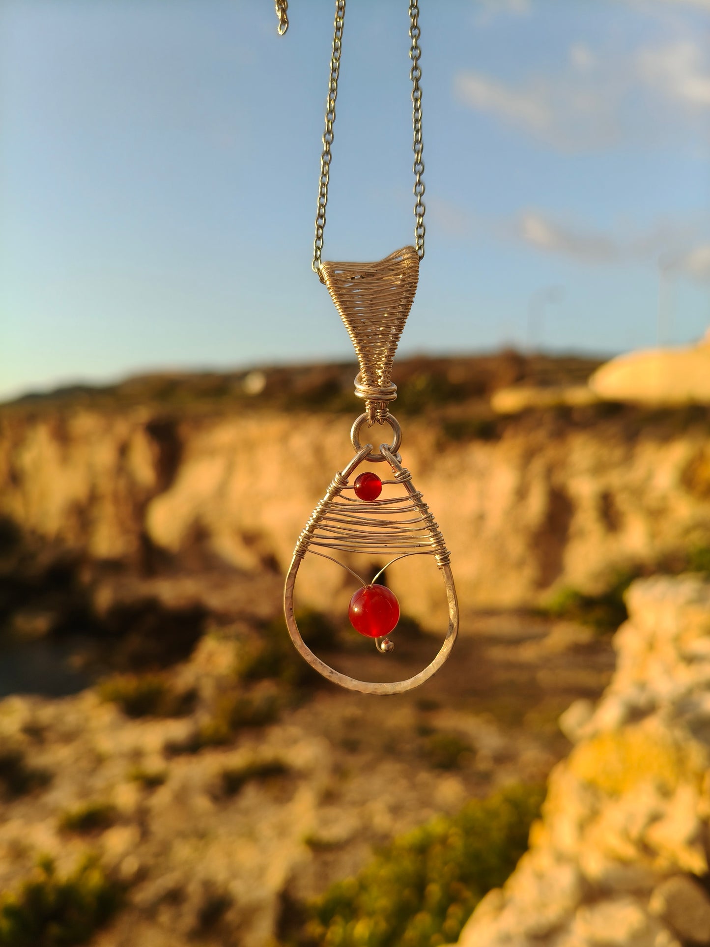 Sun Pulse Carnelian Pendant