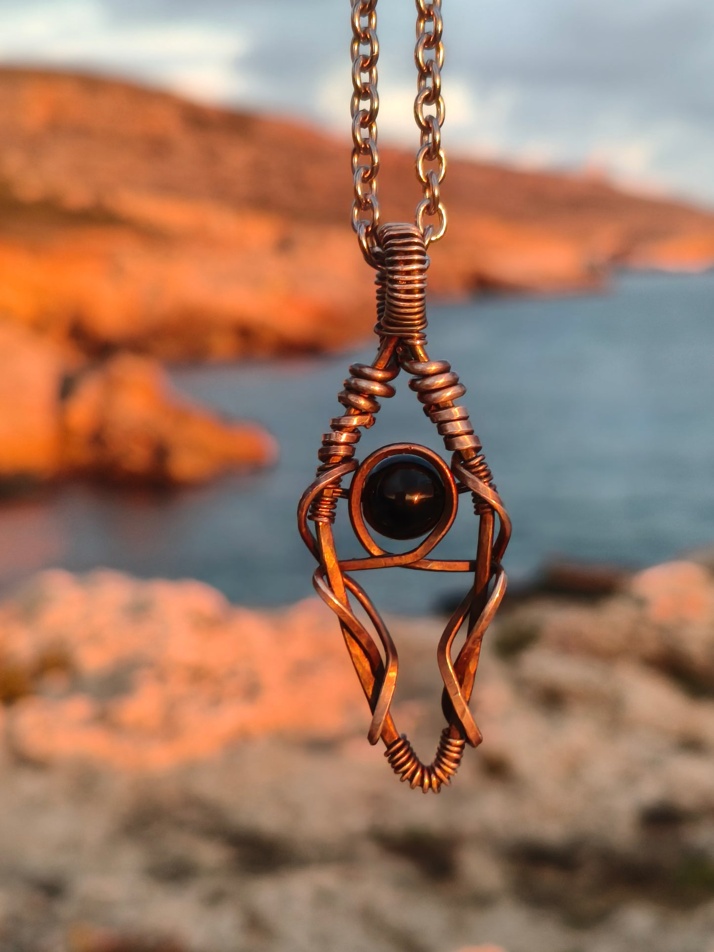 Night Anchor Obsidian Pendant