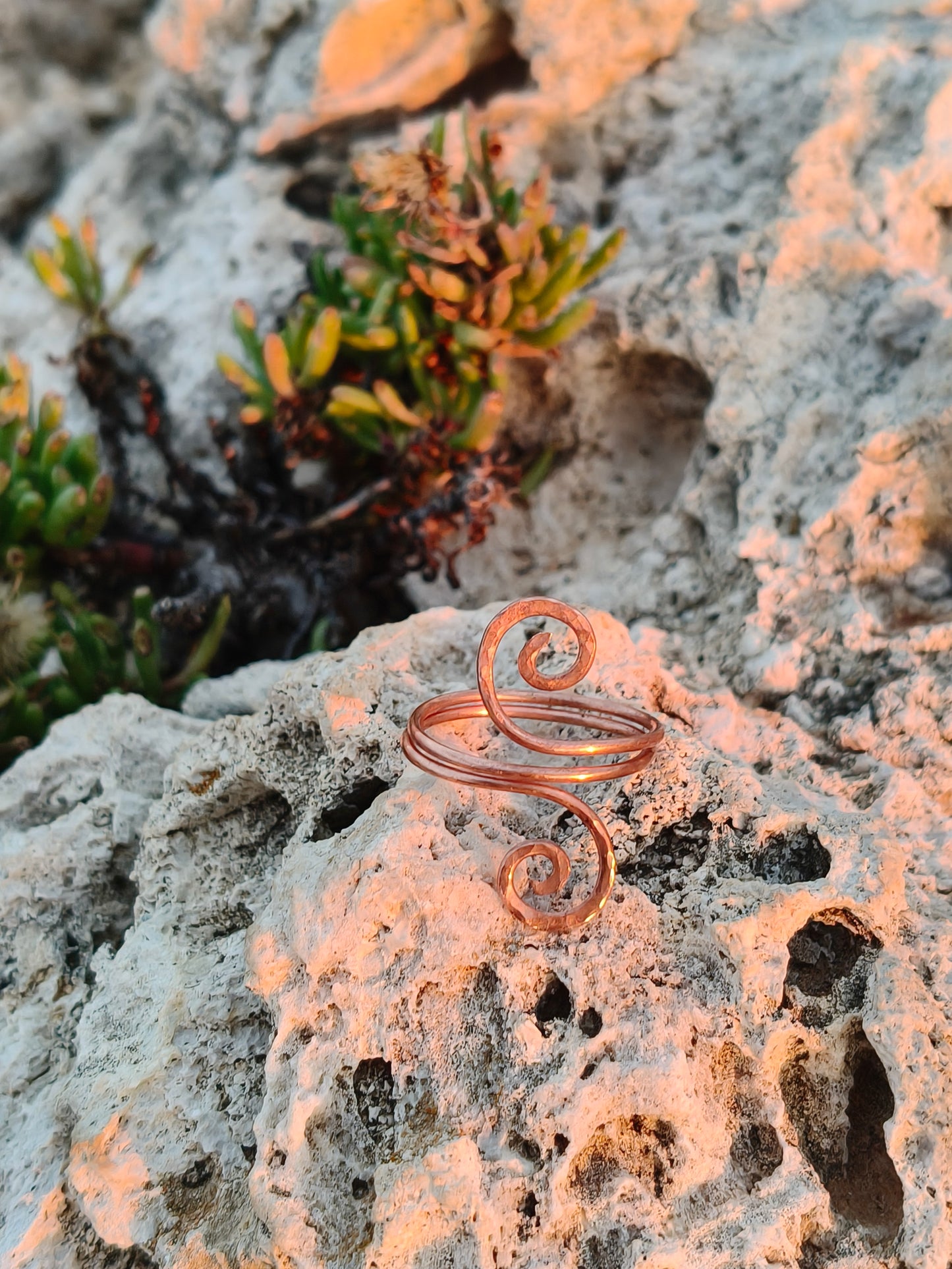 Anillo espiral de flujo de cobre