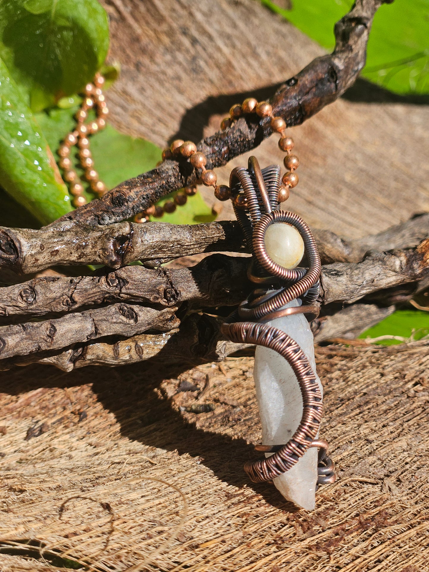 Kimberley Pathways Pendant – Wild Quartz & Citrine in Copper