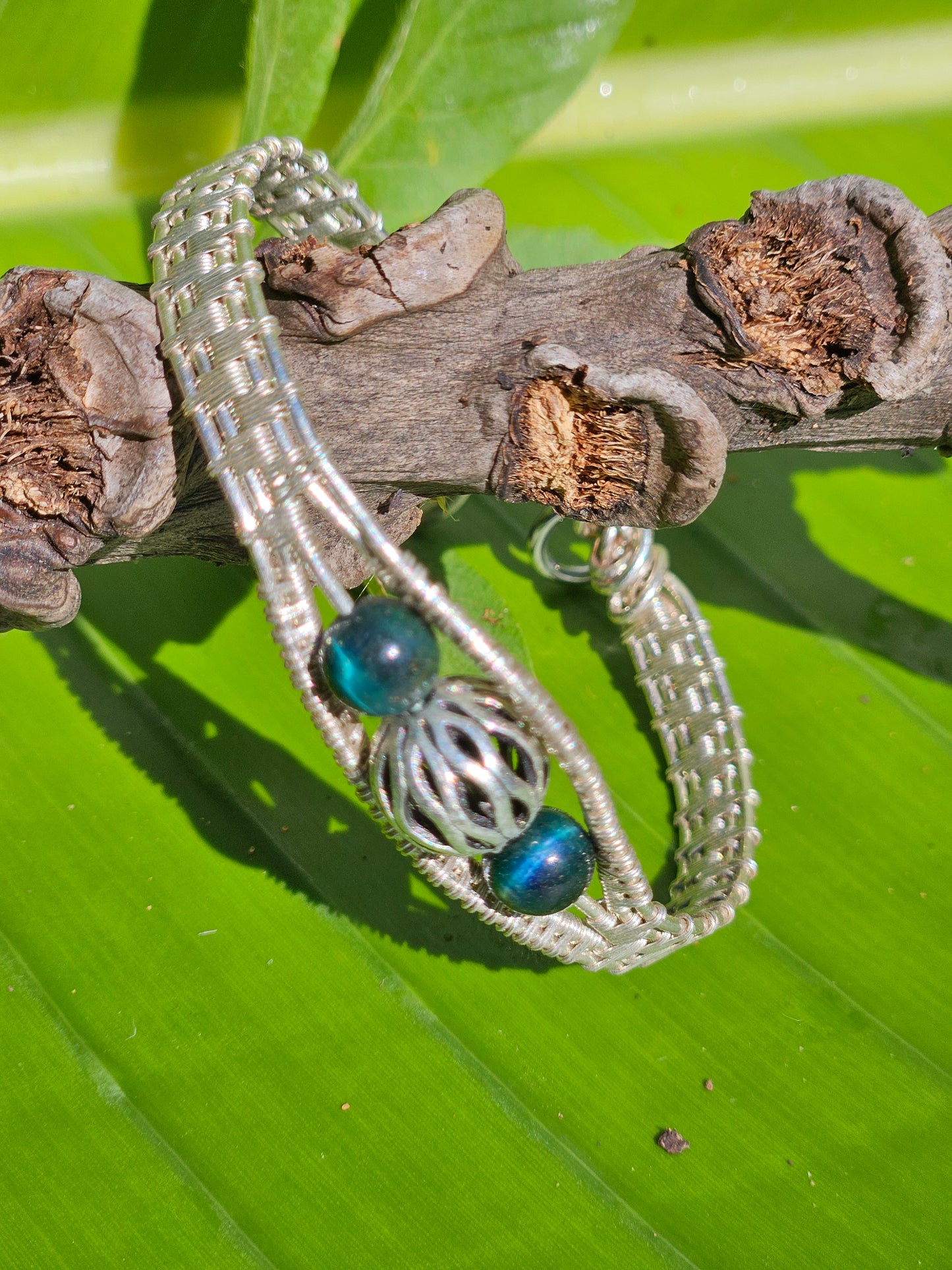 Eyes of Clarity – Blue Tiger Eye & Silver-Filled Copper Bracelet