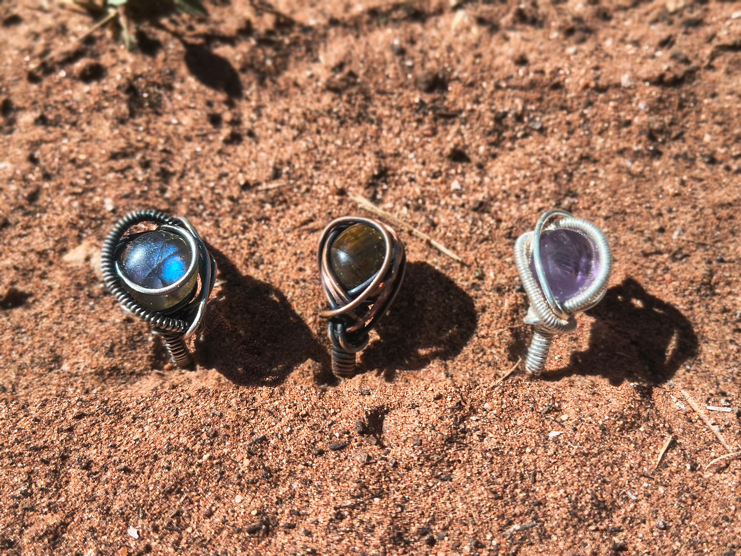 Amethyst Nest Ring – Silver Filled Wire