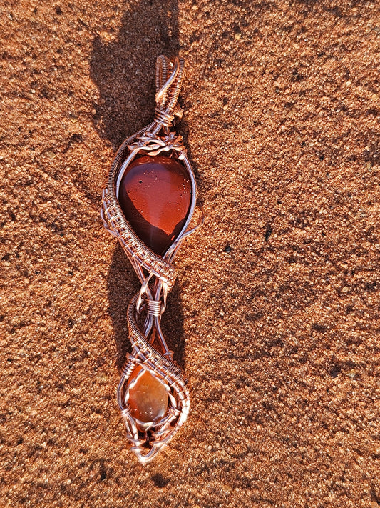 Ember Spirit Pendant – Carnelian, Red Jasper & Copper