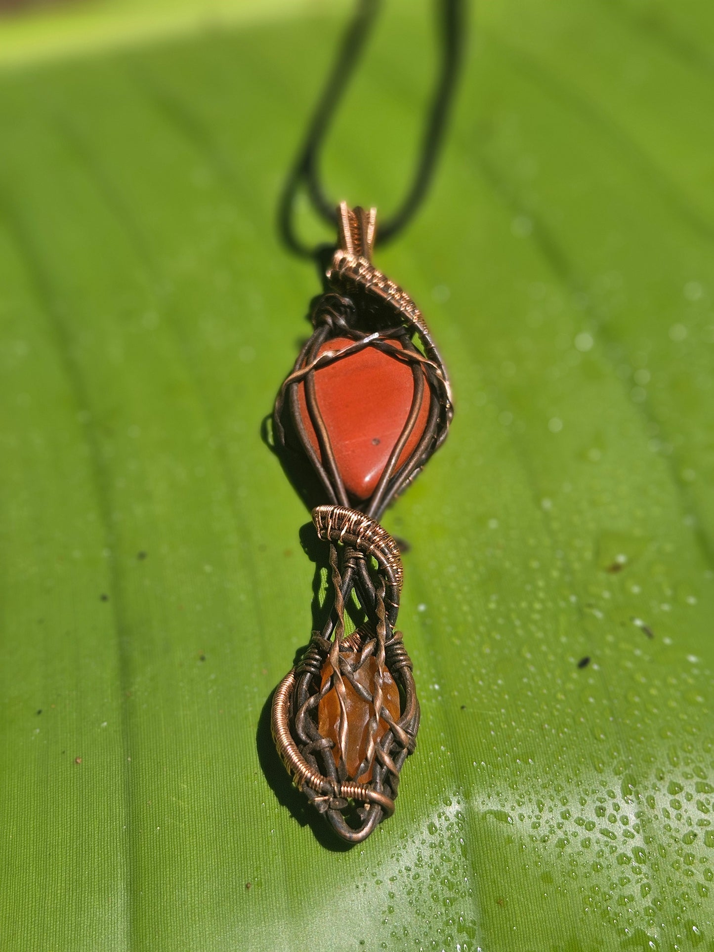 Ember Spirit Pendant – Carnelian, Red Jasper & Copper